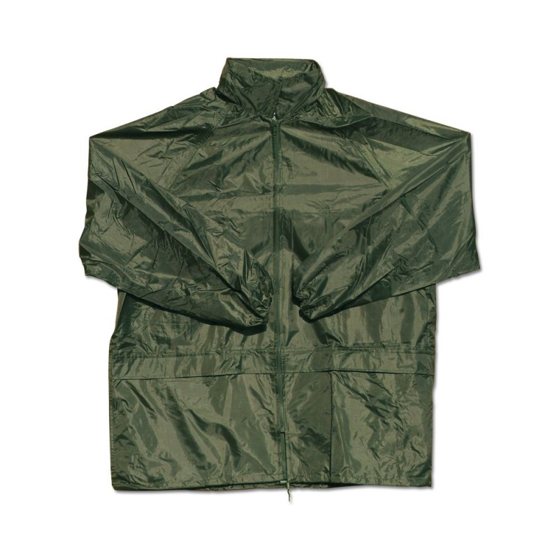 LMA 2055 ORAGE Veste De Pluie Kaki Foncé Taille 2 - Impermeable Et Coupe-Vent Pour Hommes