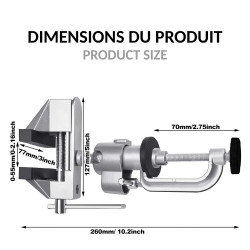 Etau pivotant pour établi