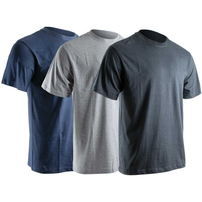 Lot 3 T-shirts LMA (gris-bleu-noir)