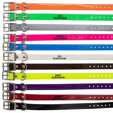Collier Pour Chien Personnalisé Gravé - Avec Nom Et Numéro De Téléphone - Tailles XS à XL, Motif Floral - 2
