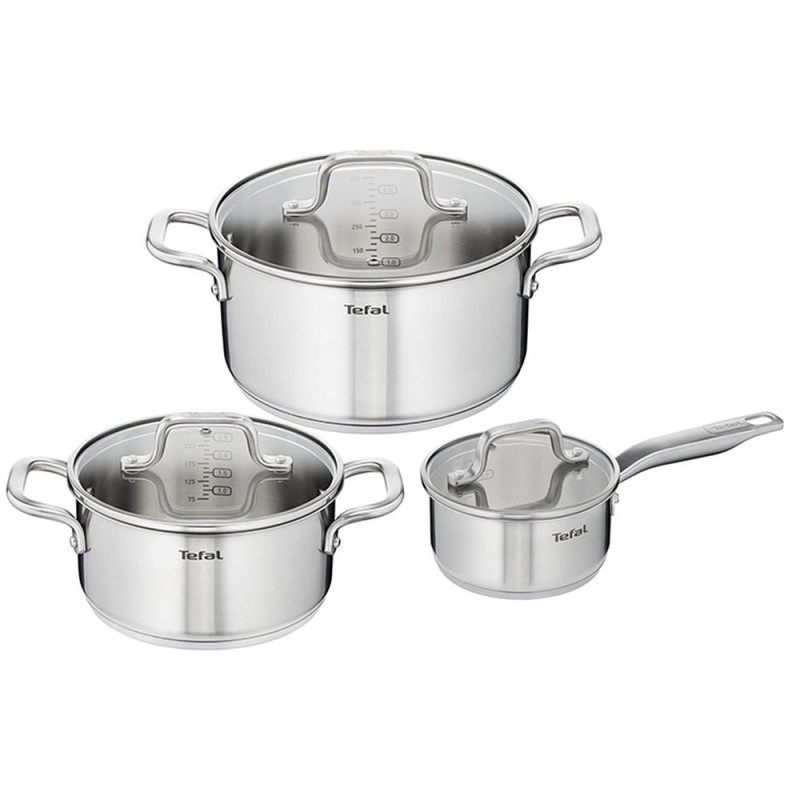 3 casseroles couvercles H816S6 Infinite Ø 16, 18 et 24 cm
