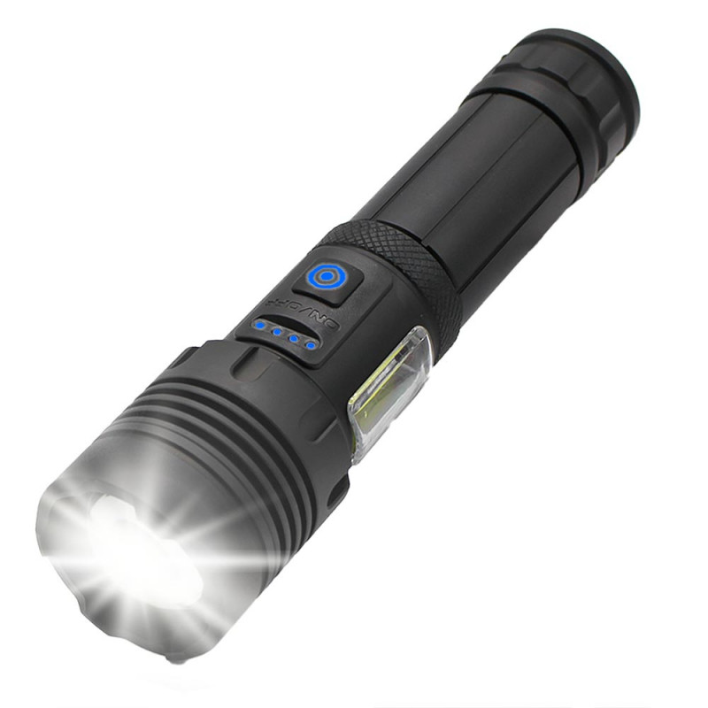 Bright-zaklamp 2000 lumen – 3 helderheidsniveaus, aluminiumlegering Bright-zaklamp 2000 lumen – 3 helderheidsniveaus, aluminiumlegering