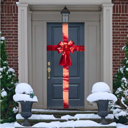 Noeud rouge porte 33x42cm...